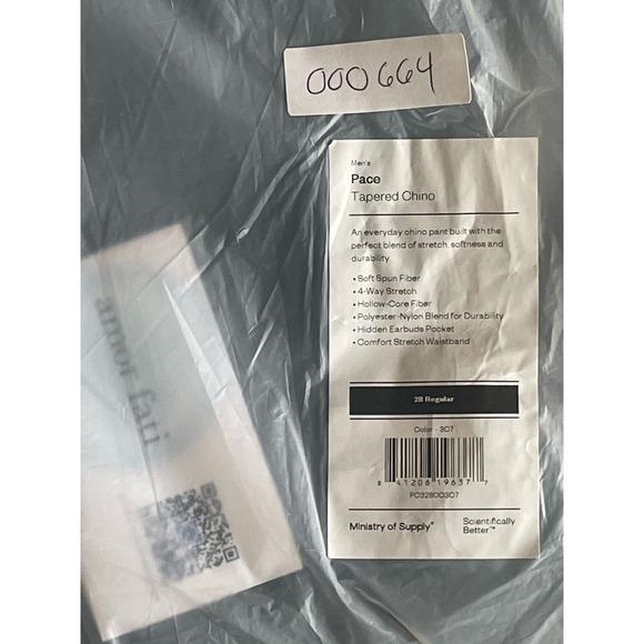 Ministry Of Supply Mens Size 28 NEW Stormy Weather Tapered Chino Pants NWT $148 - Picture 6 of 9